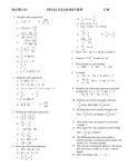 math 111 final exam review csc