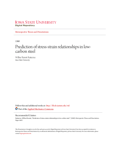 Prediction of stress-strain relationships in low