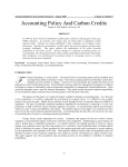 Accounting Policy And Carbon Credits