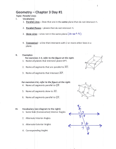 Chapter 3 Geometry Handouts
