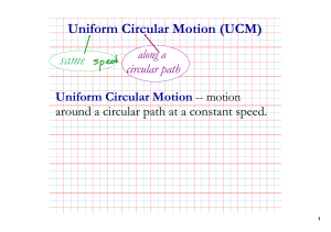 Uniform Circular Motion (UCM)