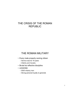 THE CRISIS OF THE ROMAN REPUBLIC