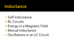 Self-Inductance RL Circuits Energy in a Magnetic Field Mutual