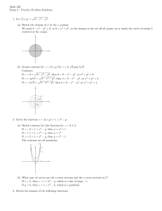 Math 323 Exam 3 - Practice Problem Solutions 1. Let f(x, y) = √9