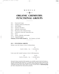 5 organic chemistry: functional groups