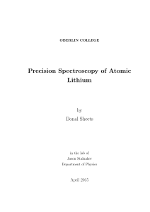 Precision Spectroscopy of Atomic Lithium