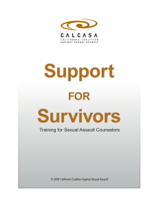 Support for Survivors Mini-Book - California Coalition Against