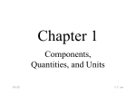 Chapter 1 - Components, Quantities and Units