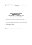 BIO 1109 – Principles of Biology Midterm examination 2