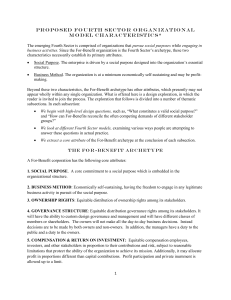 proposed fourth sector organizational model