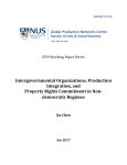 Intergovernmental Organizations, Production
