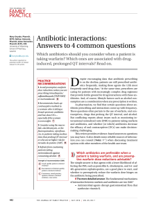 Antibiotic interactions: Answers to 4 common questions