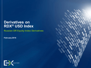 Derivatives on RDX USD Index