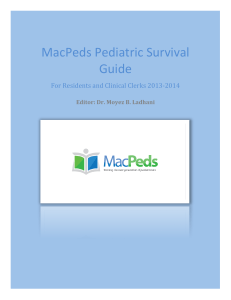 MacPeds Pediatric Survival Guide