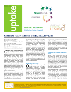 cerebral palsy: strong bones, healthy kids