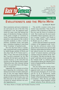 evolutionists and the moth myth
