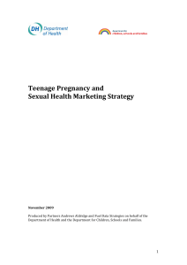 Teenage Pregnancy and Sexual Health Marketing