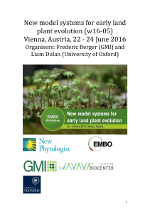 Abstract Book New model systems for early land plant evolution