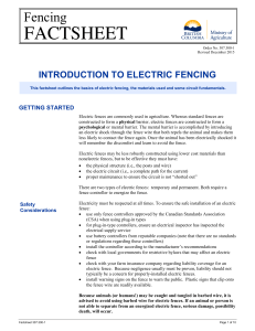 Introduction to Electric Fencing