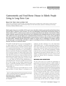 Gastroenteritis and Food-Borne Disease in Elderly People Living in