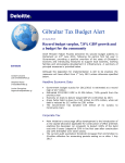 Gibraltar Tax Budget Alert