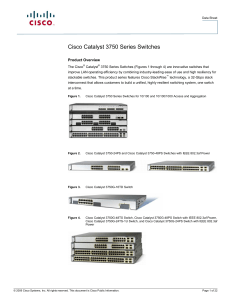 Cisco Catalyst 3750 Series Switches Data Sheet