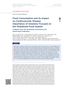 Food Consumption and its Impact on Cardiovascular Disease