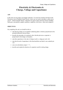 Charge, Voltage and Capacitance
