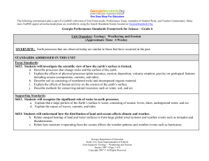Weathering and Erosion
