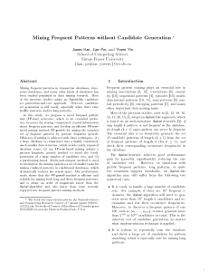 Mining Frequent Patterns without Candidate Generation