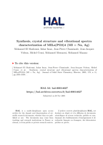 Synthesis, crystal structure and vibrational spectra