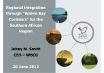 Regional integration through “Walvis Bay Corridors”