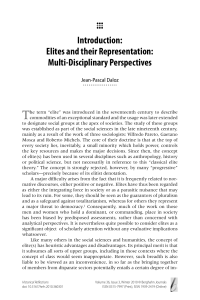 Introduction: Elites and their Representation: Multi