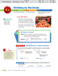 Dividing by Decimals