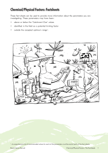 Chemical/Physical Factors: Factsheets