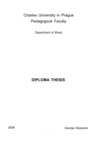 Charles University in Prague Pedagogical Faculty DIPLOMA THESIS