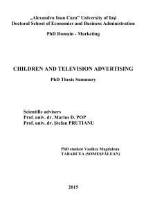 children and television advertising