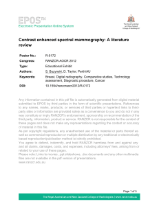Contrast enhanced spectral mammography: A literature