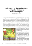 Sufi Poetry in the Marketplace of Popular Culture in Northern Nigeria