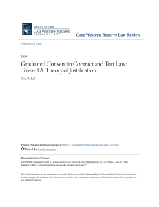 Graduated Consent in Contract and Tort Law: Toward A. Theory of