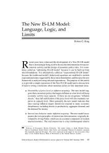 The New IS-LM Model: Language, Logic, and Limits