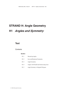 H1 Angles and Symmetry