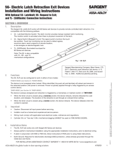 56- Electric Latch Retraction Exit Devices Installation and