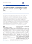The biased nucleotide composition of the HIV genome: a constant