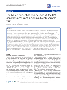 The biased nucleotide composition of the HIV genome: a constant