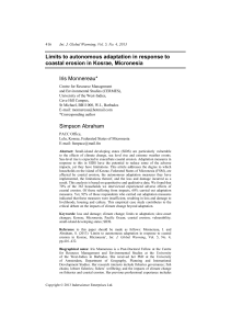 IJGW-Article "Limits to autonomous adaptation in response to