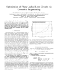 Optimization of Phase-Locked Loop Circuits via Geometric