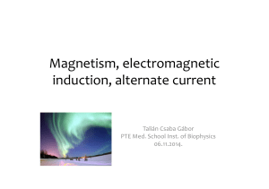 Magnetism, electromagnetic induction, alternate - Biofizika
