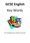 GCSE Key Words English Booklet