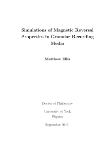 Simulations of Magnetic Reversal Properties in Granular Recording